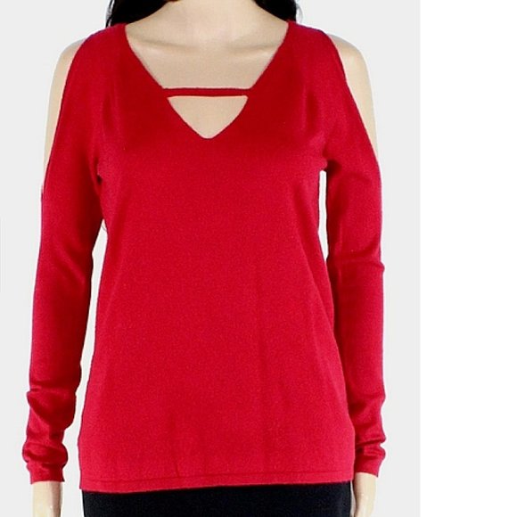 Devotion by Cyrus Red Cut-Out Sweater - Picture 2 of 6